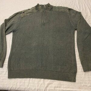 🌹. METBOD MENS QUARTER ZIP SWEATER SIZE XL, WITH HOLES 🌹